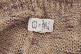 Beige Wool Blend Knitted Oversize Sweater PINK MEMORIES