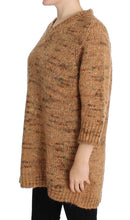 Brown Wool Blend Knitted Oversize Sweater PINK MEMORIES