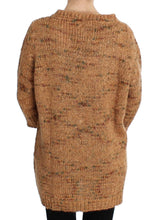 Brown Wool Blend Knitted Oversize Sweater PINK MEMORIES