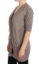Purple Lace Cotton Cardigan Sweater PINK MEMORIES