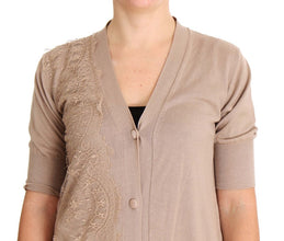 Pink Lace Cotton Cardigan Sweater PINK MEMORIES