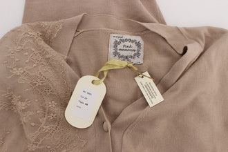 Pink Lace Cotton Cardigan Sweater PINK MEMORIES