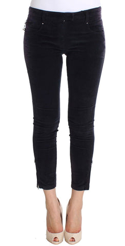 Purple Cropped Corduroys Jeans Costume National