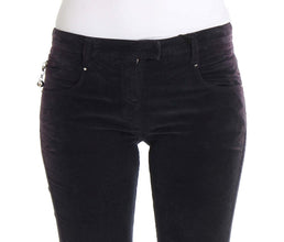 Purple Cropped Corduroys Jeans Costume National