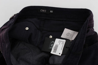 Purple Cropped Corduroys Jeans Costume National
