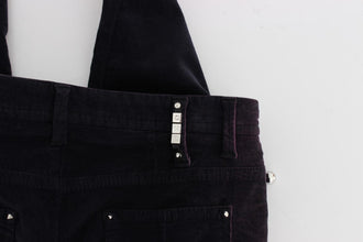 Purple Cropped Corduroys Jeans Costume National
