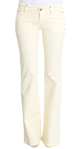 White Cotton Stretch Flare Jeans Costume National