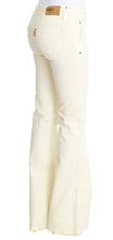 White Cotton Stretch Flare Jeans Costume National