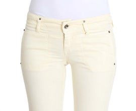 White Cotton Stretch Flare Jeans Costume National