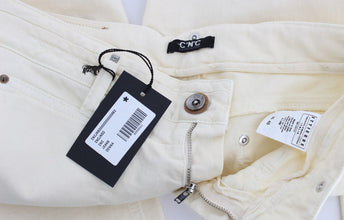 White Cotton Stretch Flare Jeans Costume National
