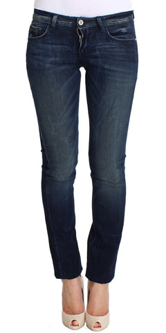 Blue Wash Cotton Slim Fit Skinny Jeans Costume National