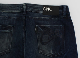 Blue Wash Cotton Slim Fit Skinny Jeans Costume National