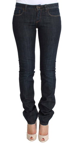 Blue Cotton Stretch Slim Fit Jeans Costume National