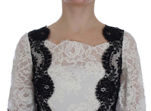 White Floral Lace Full Length Gown Dress Dolce & Gabbana