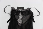 Black Silk Lace Babydoll Lingerie Top Dolce & Gabbana