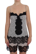 Black Silk Lace Babydoll Lingerie Top Dolce & Gabbana