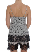 Black Silk Lace Babydoll Lingerie Top Dolce & Gabbana