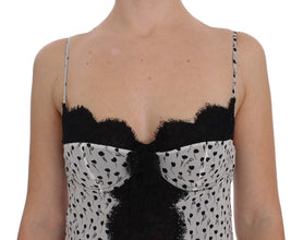 Black Silk Lace Babydoll Lingerie Top Dolce & Gabbana