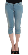 Blue Capri Pants Cropped Jeans Ermanno Scervino