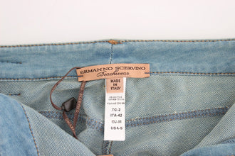 Blue Capri Pants Cropped Jeans Ermanno Scervino