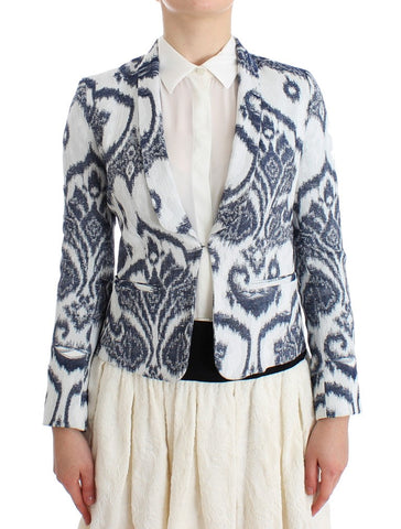 Blue White Blazer Suit Jacket Christian Pellizzari