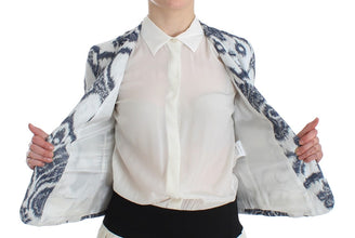 Blue White Blazer Suit Jacket Christian Pellizzari