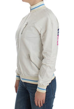 White Mock Zip Cardigan Sweatshirt Sweater John Galliano