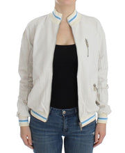 White Mock Zip Cardigan Sweatshirt Sweater John Galliano