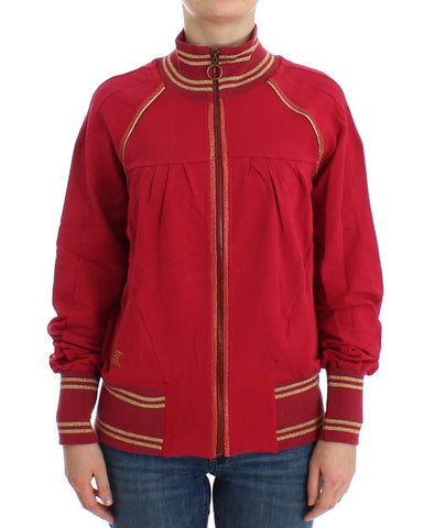 Pink Mock Zip Cardigan Sweatshirt Sweater John Galliano