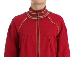 Pink Mock Zip Cardigan Sweatshirt Sweater John Galliano