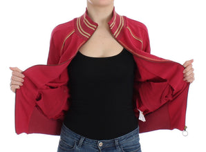 Pink Mock Zip Cardigan Sweatshirt Sweater John Galliano