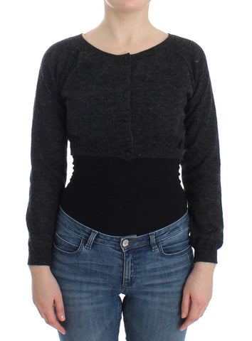 Gray Knit Wool Cardigan Sweater Ermanno Scervino