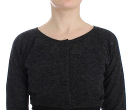 Gray Knit Wool Cardigan Sweater Ermanno Scervino