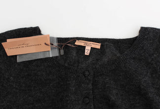 Gray Knit Wool Cardigan Sweater Ermanno Scervino