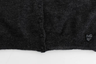 Gray Knit Wool Cardigan Sweater Ermanno Scervino