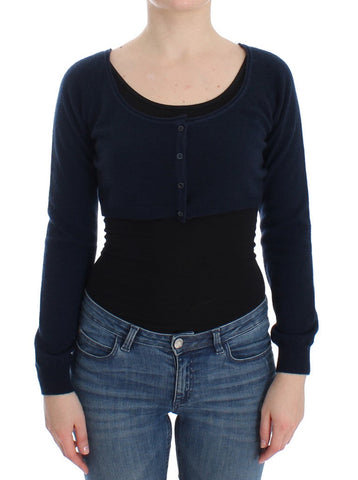 Blue Cashmere Cardigan Sweater Ermanno Scervino