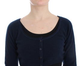 Blue Cashmere Cardigan Sweater Ermanno Scervino