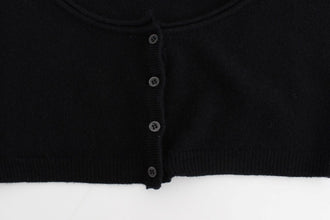 Black Cashmere Cardigan Sweater Ermanno Scervino
