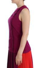 Purple Silk Sleeveless Blouse Top Barbara Casasola