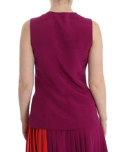 Purple Silk Sleeveless Blouse Top Barbara Casasola