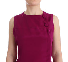 Purple Silk Sleeveless Blouse Top Barbara Casasola