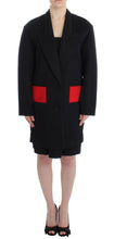 Black Coat Trench Long Draped Jacket Blazer KAALE SUKTAE