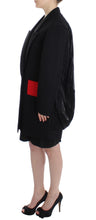 Black Coat Trench Long Draped Jacket Blazer KAALE SUKTAE