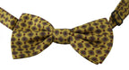 Yellow Pattern Silk Adjustable Neck Tie Dolce & Gabbana
