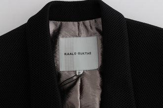 Black Coat Trench Long Draped Jacket Blazer KAALE SUKTAE