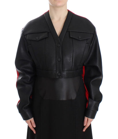 Black Short Croped Coat Bomber Jacket KAALE SUKTAE