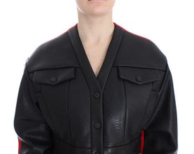 Black Short Croped Coat Bomber Jacket KAALE SUKTAE