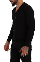 Black Cashmere Button Down Cardigan Sweater Dolce & Gabbana