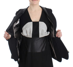 Black Short Blazer Coat Biker Jacket KAALE SUKTAE