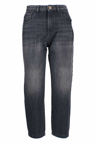 Black Cotton Women's High-Waisted Jeans Yes Zee
